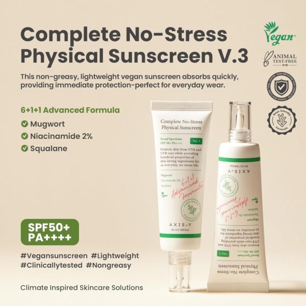 AXIS-Y Complete No-Stress Physical Sunscreen V3 (SPF 50) - Image 4