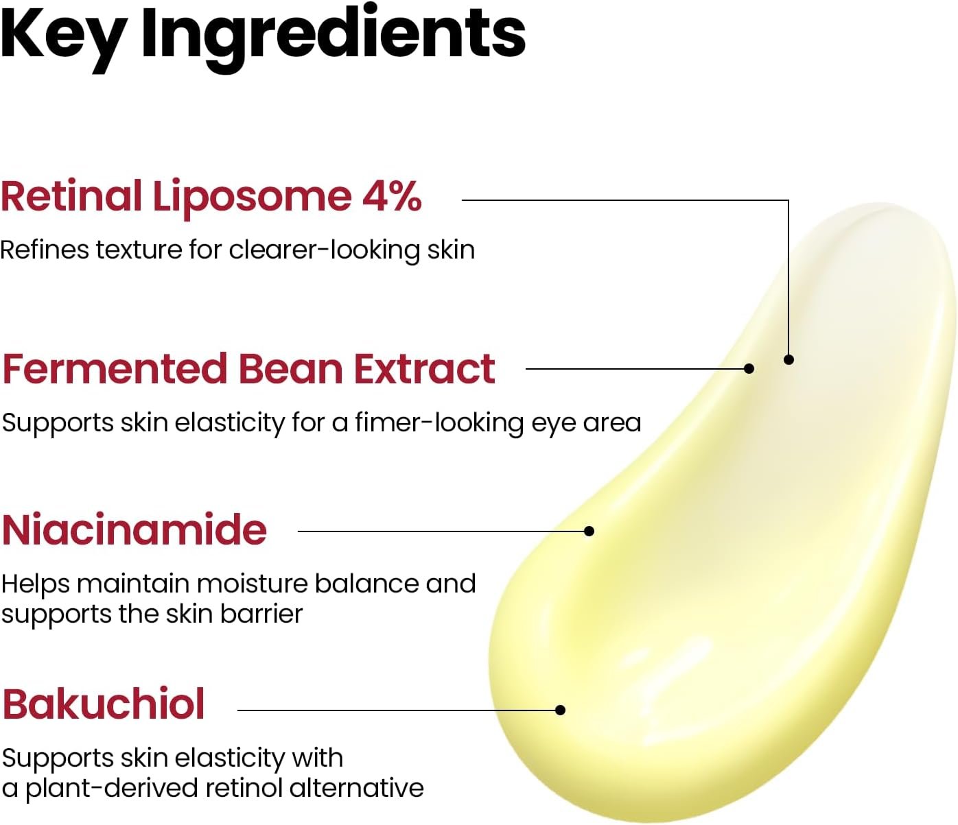 KSECRET - SEOUL 1988 Eye Cream : Rétinal liposome 4 % + extrait de haricot fermenté - Crème contour des yeux - Image 2