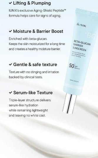 iUNIK - Beta-Glucan Barrier Sunscreen - Crème solaire - Image 3