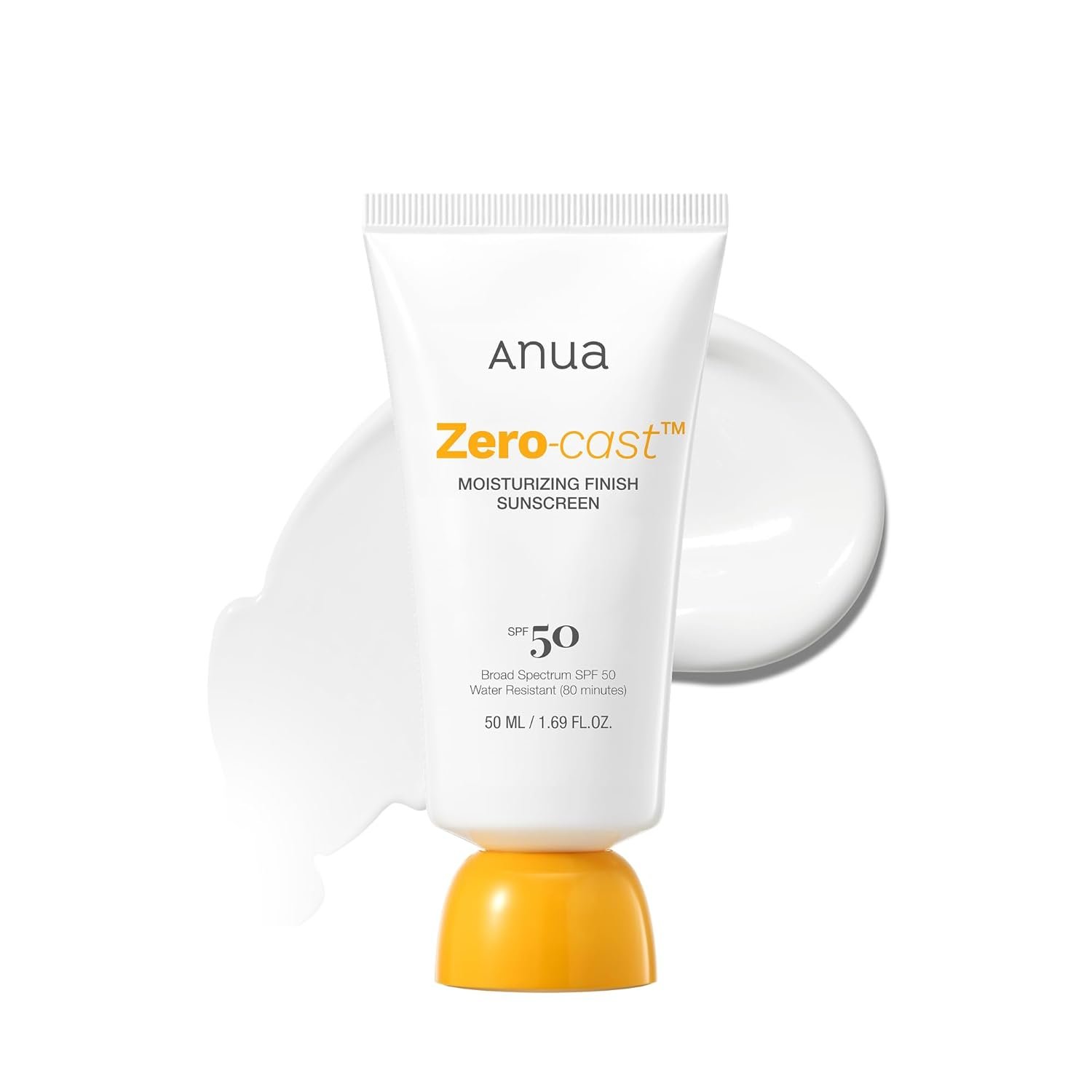 Anua - Zero-Cast Moisturizing Finish Sunscreen - Crème solaire waterproof