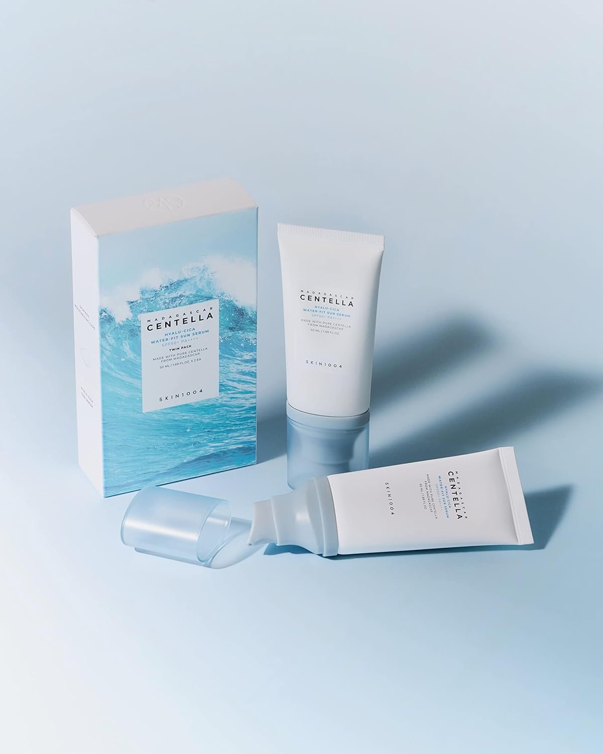 SKIN1004 - Madagascar Centella Hyalu-Cica Water-Fit Sun Serum Twin Pack - Duo sérum solaire