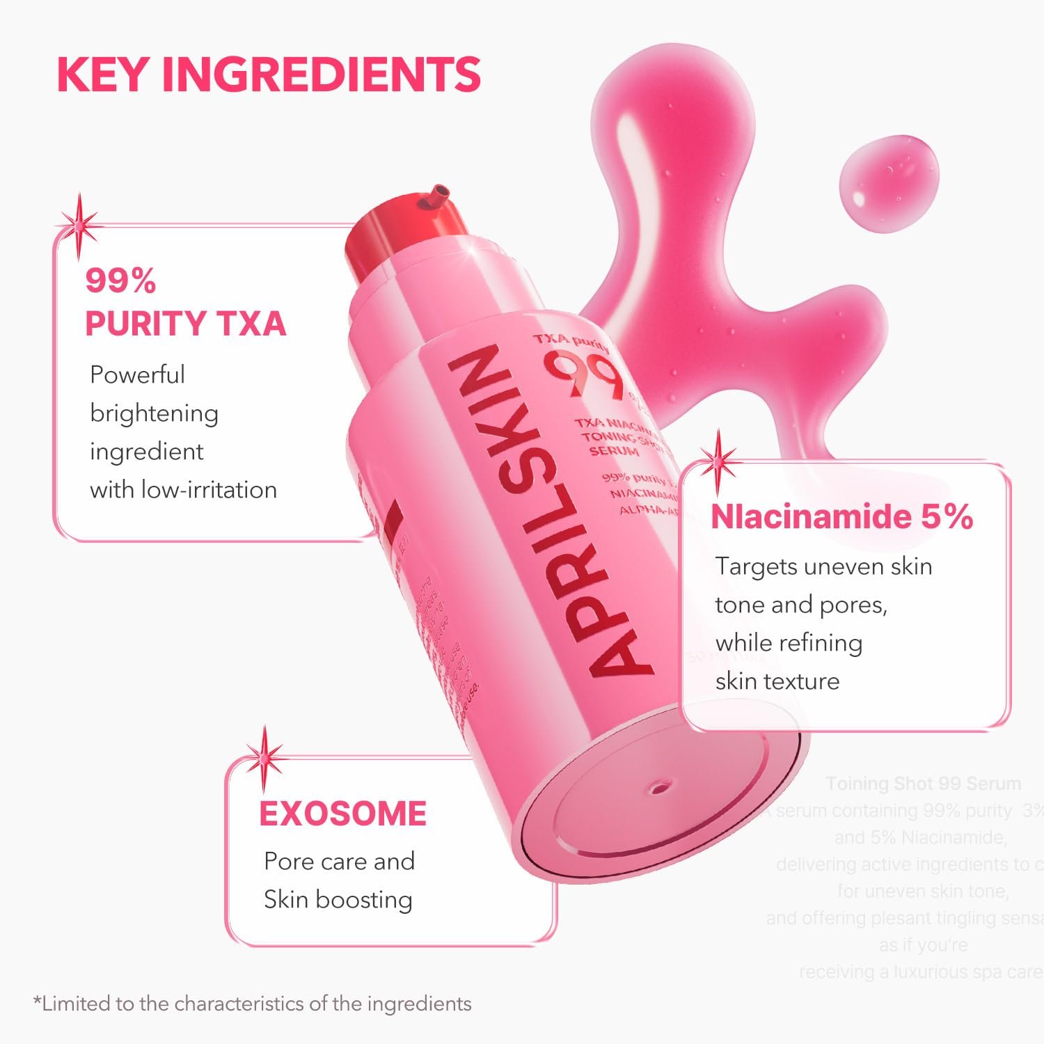 APRILSKIN - TXA Niacinamide Toning Shot 99 Serum - Sérum unifiant - Image 3