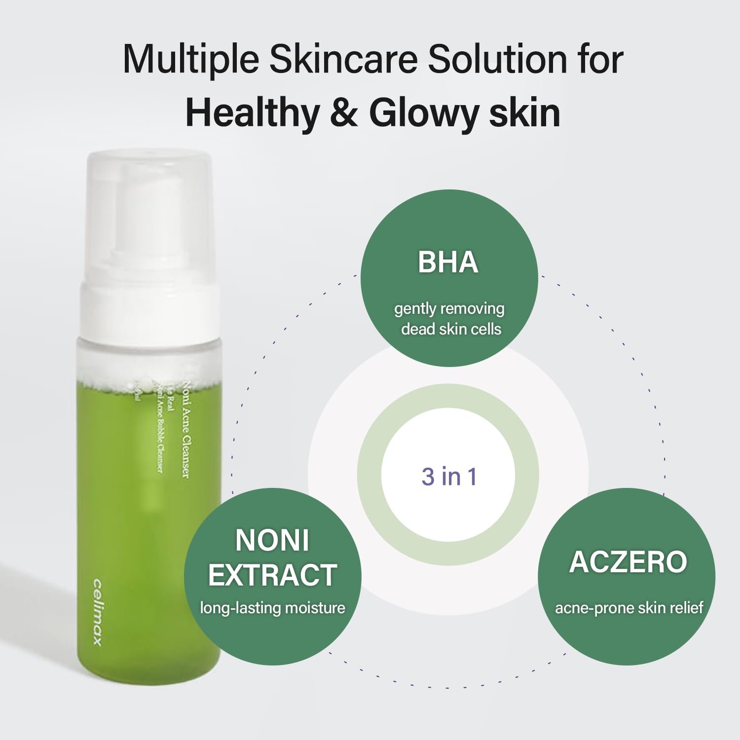 celimax - The Real Noni Acne Bubble Cleanser - Nettoyant anti-acné - Image 2
