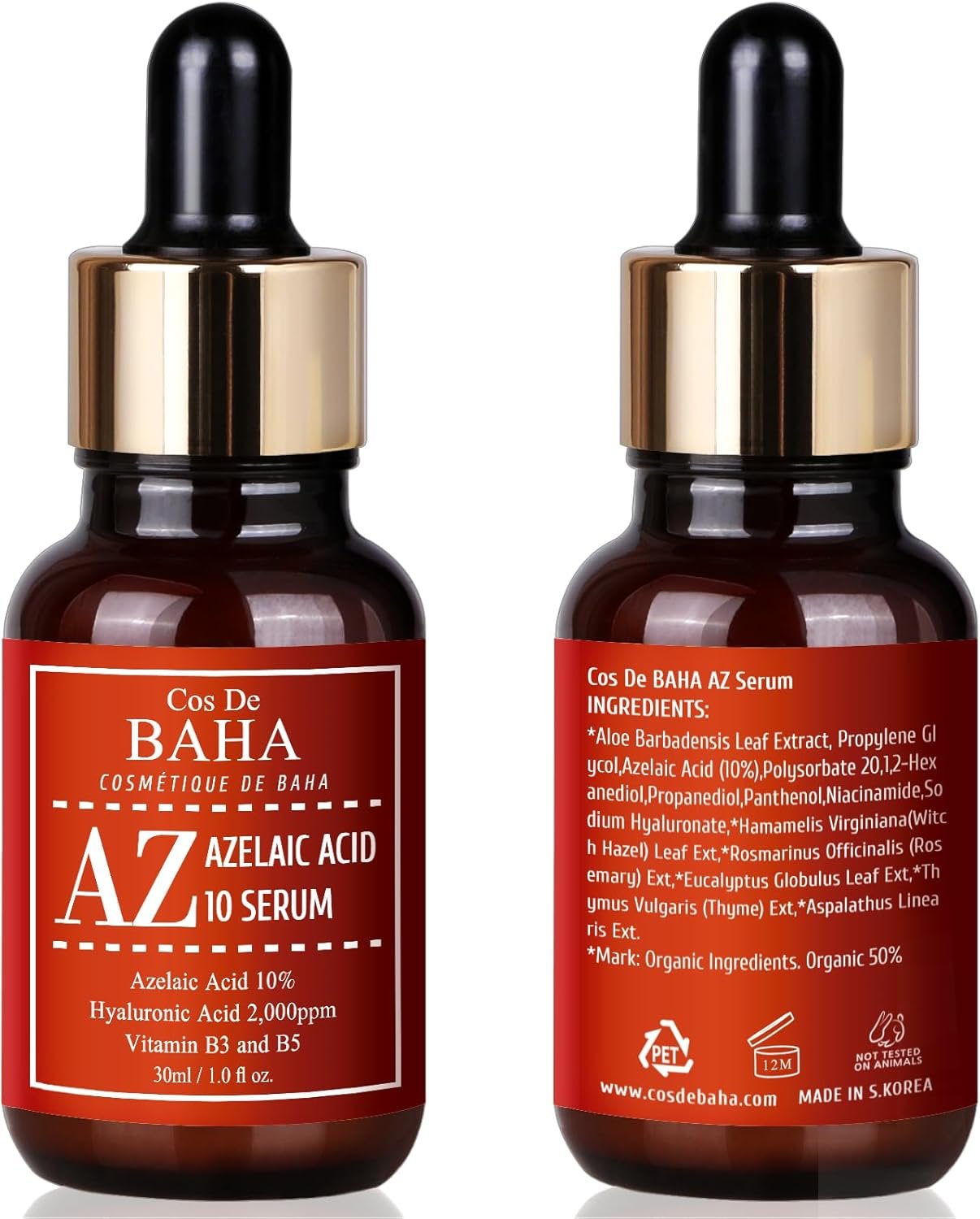 Cos De BAHA - AZ Azelaic Acid 10 Serum - Sérum anti-imperfections - Image 2