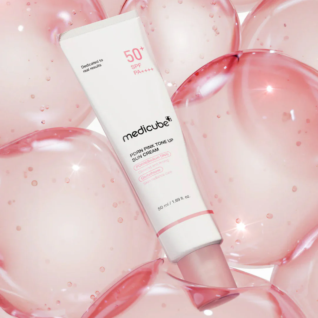 medicube - PDRN Pink Tone Up Sun Cream - Crème solaire tonifiante rose PDRN - Image 2